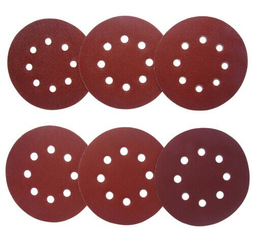 Aewio サンドペーパー #60 - #320 丸型 8穴あき サンダー用 サンディングディスク 60枚に6タイプ(60 80 120 180 240 320...