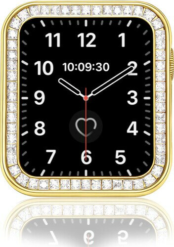 Miimall 対応Apple Watch7/8 保護ケース 41mm アップルウォッチ 7 金属カバー 彩りラインストーン 傷防止 お洒落 キラキラ 装着簡単 Apple Watch 8 保護バンパ（41mm|ゴードル）