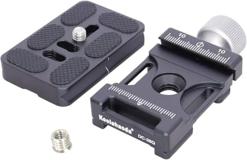 Koolehaodaアルミニウムクイックリリースプレートクランプ、38mm幅ダブテール+金属60mmユニバーサルク..