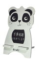 QiuZi木製のかわいい漫画パンダの携帯電話 タブレットスタンド携帯電話ホルダー 収納