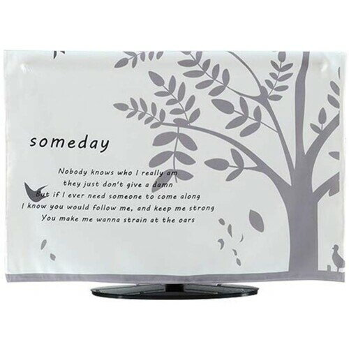 IKENOKOIテレビカバー 防塵カバー 液晶テレビカバー 可愛い 欧米風 47インチ(116X67cm 木)