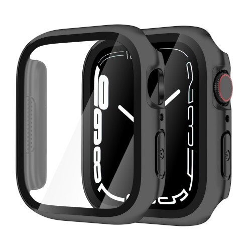 GEITOO 対応 アップルウォッチ カバー Series 10 46mm 対応 Apple Watch カバー 耐衝撃ガラスフィルム 一体型保護アップルウォッチ 防水 防塵 iWatch 46mm ブラック