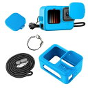 For GoPro HERO 13 保護ケース(SUNZHXIN)+青シリカゲルカバー+レンズカバー全面保護防水落下防止衝突防止汚染防止携帯(青)