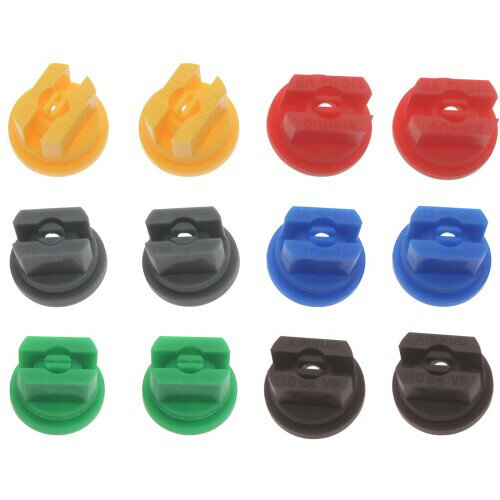 HAJXZH 高圧スプレーノズルチップセット 農業用フラットファン形状噴霧器交換部品 12個入り 農業機器用