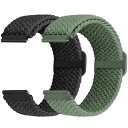 (Acortjl) 編組ソロループ弾性ストラップ 18mm 20mm 22mmクイックリリース時計バンドナイロン時計ストラップ Samsung Galaxy/G...