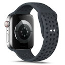 コンパチブル Apple Watch バンド アップルウォッチ バンド 38mm 40mm 41mm 42mm 44mm 45mm 49mm for iWatch Ultra 2/Ultra SE Series 9/8/7/6/5/4/3/2/1 に対応 スポーツバンド 交換ベルト シリコン製 柔らかい 通気