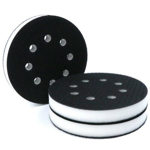 IROKCAKPT ランダムサンダー パッド 125mm 超厚15mm 耐衝撃性 曲??アダプター 8穴,ランダムサンダー専?..