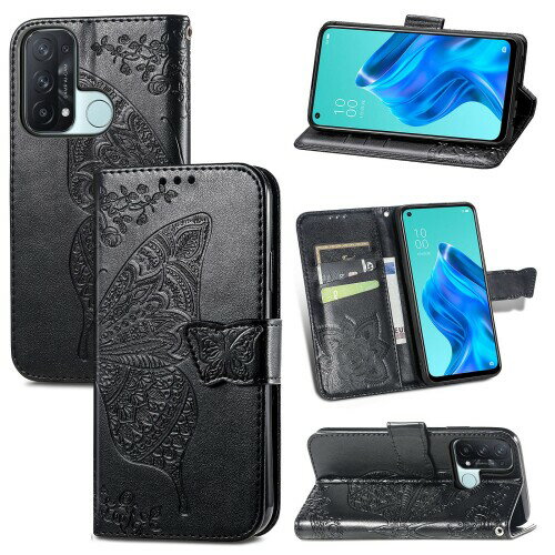 OPPO Reno5 A 5G ケース 手帳型 ノートブック型携帯電話保護カバー多機能携帯電話ホルスター財布携帯電話ホルダーバンプパターンテクスチャ耐久性摩擦耐...