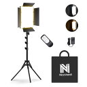 NiceVeedi 撮影用ライト LEDビデオライト 36W二色 調整可能 2700-6500K CRI 95+、スタジオプロ撮影ライト カメラライト リモコン...