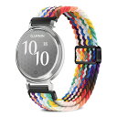 (VanHooc) 14mm バンド Garmin Lily 2 対応 ナイロン Quick Release ブレイデッド 編組 伸縮性 マグネット バックル 通気性 頑丈 磁気バックル 無段階調整 耐汗耐水性 ソフト スポーツバンド メンズ