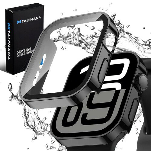 TALENANA for Apple Watch防水ケース 46/42mm アップルウォッチ保護ケース 強化ガラスフィルム メッキ加工 一体型 対応Apple Watch Series 11/10 42mm 全面保護 耐衝撃 3D直角エッジデザイン PC素材 高タッ