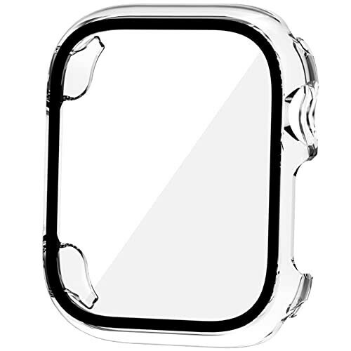 Miimall対応Apple Watch 8/7/6/SE/4/5 ケース PC材質 落下防止 液晶保護 傷防止 超軽量 ワイヤレス充電 Apple Watch 44mm 45mm 脱着簡単 指紋防止 気泡防止 アップルウォッチシリーズ 8 保護カバー（44mm 45