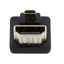 xiwai 4Kポートセーバー マイクロHDMI 1.4 オス タイプD - HDMI メス 上向き U字型 バックアングル 360度延長アダプター
