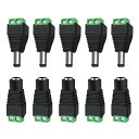 Aroidful 10個セット 12V DCジャックアダプター 5.5mm x 2.1mm 電源アダプタコネクタネジ端子アダプタ DC電源プラグ 変換アダプCC...
