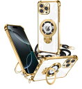 weiaoluo iPhone 16 pro max ケース クリア ネック リング付き ショルダー MagSafe対応 アイフォン16 pro maxケース 耐衝撃 バンパー tpu 軽薄型 120度回転 マグネット搭載 多機能 ストラップホール付き(2)
