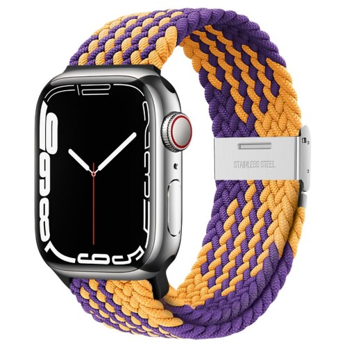 (jimii優品) 新版 Watch バンド アップルウォッチ バンド スポーツバンド ナイロン Series 8 7 6 SE 5 4 3 2 1 編み込み 伸縮バンド サイズ調整可能 全機種対応 45mm 44mm 42mm 41mm 40mm 47mm iwatch交換ベル