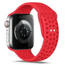 コンパチブル Apple Watch バンド アップルウォッチ バンド 38mm 40mm 41mm 42mm 44mm 45mm 49mm for iWatch Ultra 2/Ultra SE Series 9/8/7/6/5/4/3/2/1 に対応 スポーツバンド 交換ベルト シリコン製 柔らかい 通気