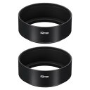 PATIKIL 52mmレンズフード カメラレンズ用 2個セット 標準焦点 内部ホワイトコート 黒