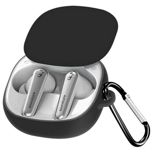 TOORQR For Anker Soundcore Liberty Air 2 Pro ケース カバー Anker Soundcore Liberty Air 2 Proシリコン素材 ケース 保護カバー 防水 防塵 落下防止 キズ防止 全面保護 軽量 カラビナ付き(ブラック) TOORQR For Anker Soundcore Liberty Air 2 Pro ケース カバー Anker Soundcore Liberty Air 2 Proシリコン素材 ケース 保護カバー 防水 防塵 落下防止 キズ防止 全面保護 軽量 カラビナ付き(ブラック)