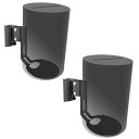 EMAQUIN 壁マウント Sonos Era 100用 スイベルとチルト付きペアセット 頑丈な金属 取り付け簡単 ブラック