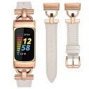 Fitbit Charge6/Charge5バンド フィットビット チャージ6/チャージ5に対応 本革 レザービジネスバンド レディース 女性交換ベルト Cha...