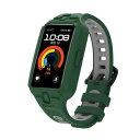 (Asvufeyy) バンド for Huawei band 10/band 9/8 用一体型シリコン交換バンド ファーウェイ 10/9/8 交換ベルト落下防止と耐摩耗性 シリコンベルトに対応 - グリーン/グレー
