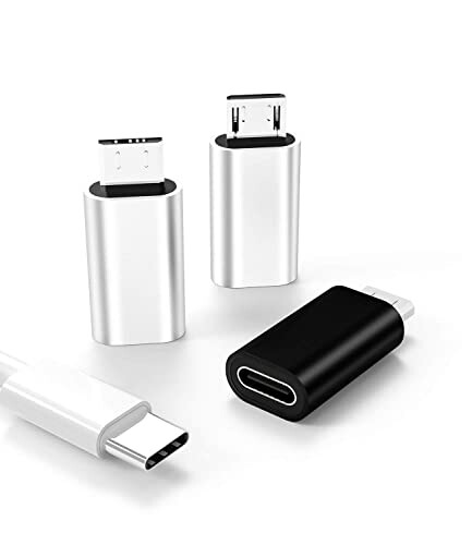 タイプc 変換アダプタ USB C メス Micro usb オス 充電器 コネクタ (3個セット)Typec Thunderbolt 4 たいぷc ケーブル マイクロusb プラグ アダプター アンドロイド スマホ Android スマートフォン あだ