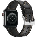 コンパチブル Apple Watch バンド 41mm 40mm 38mm、コンパチブルiWatch通用ベルト Apple Watch SE2 SE Series 9/8/7/6/5/4/3/2/1に対応 レザーシリコン一体型交換ストラップ (38mm 40mm 41mm、ブラック)