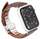(Sea Sha)コンパチブル apple watch バンド44MM 45MM 46MM 49MMワニ革/ビジネス用 アップルウォッチ ベルトプッシュ式 Dバ...