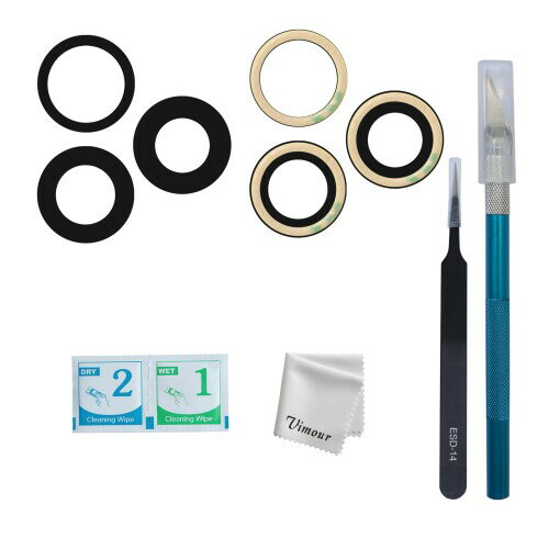 Vimour OEMオリジナルの背面のリアカメラガラスレンズの交換と接着剤と修理ツールキットiPhone 用 (iPhone 15 Pro Max 用)