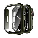 YUGYUG 対応 Apple Watch ケース Series 9/8/7 Apple Watch カバー PC素材 アップルウォッチ ケース ガラスフィルム 一体型 日本旭硝子材 二重構造 アップルウォッチ カバー 全面保護 強化ガラス キズ
