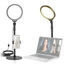 NEEWER BASICS 7インチLEDリングライト 全画面リングライト 自撮りライト スマホライト 卓上ライト 女優ライト 10W 3000k-6500K ...