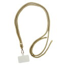 (キーズ) スマホショルダーストラップ 〔ゴールド/サイズ ロープ長さ:170cm(調節可能)/太さ:直径6mm/プレート縦5.5cm×横5.8cm〕 アクセサ...