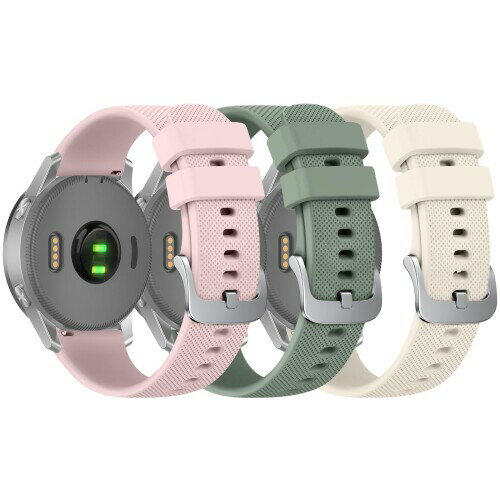 18mm 腕時計バンド 対応 Garmin Venu 3S/2S,vivomove 4s/3s,Forerunner 265S/265S Music/255S/255S Music バンド ベルト 柔軟なシリコン 調節可能 (適応手首周り140MM-190MM)