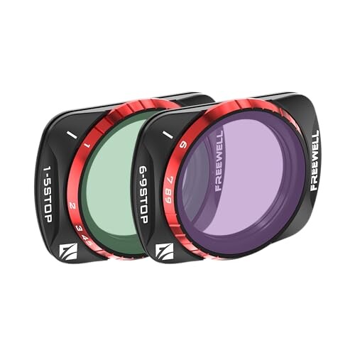 Freewell VND フィルター 2パック 可変ND 1-5ストップ、6-9ストップ Osmo Pocket 3用 - リアルタイムで露出を調整