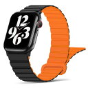 シリコン磁気アップルウォッチ バンド コンパチブル Apple Watch バンド 49mm 45mm 44mm 42mm 41mm 40mm 38mm Ultra2 Ultra シリーズ9 8 7 6 5 4 3 2 1 SE 、薄型シリコン磁気ループ交換用バンド(両面ウェアラ