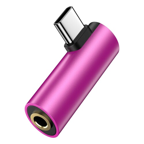 Type-C to 3.5mm イヤホン 変換アダプター L字型 4極 TRRS対応 メスからオス イヤホンジャック DACチップ搭載 直挿しタイプ 音楽/通話...