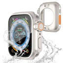 TOORQR 対応 Apple Watch Series10 (42mm) アップルウォッチ カバー360°防水ケース 数秒でUltra一体型 PC+ガラス素材 全面保護 耐衝撃 装着簡単 Apple Watch保護カバー (Series10,42mm,スターライト)