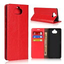 Eastwave Sony Xperia 8 / Xperia 20 / au SOV42 / Softbank 902SO ケース 手帳型 Xperia8 ケース レザー xperia20 財布型 カバー 収納ポケット 牛革製品 ポケット収納付き 横置きスタンド機能 4色 レッド(2)