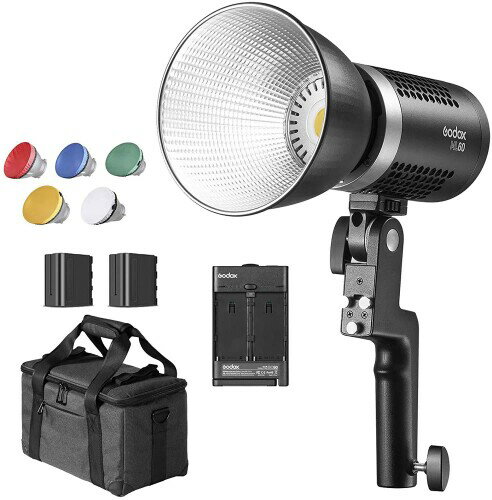 Godox ML60 60W Power in Your Hands LEDビデオライト(Godox Mount),CRI 96+,TLCI 97+,8 FXエフェクト,..