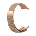 (SOOYEEH) OPPO用 Watch Free用 バンド OPPO用 Watch Free用 交換バンド ステンレス製 金屬ベルト 7色可選 ミラネーゼループ ビジネス風 裝著簡単 マグネットロック (ローズゴールド)