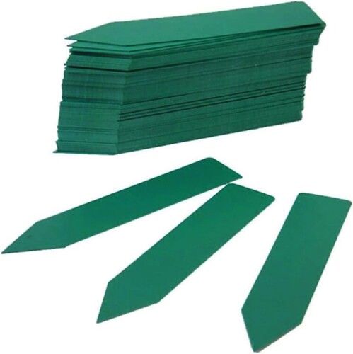 オーディオファン 園芸用ラベル 短冊形 G ディープグリーン 鉢植の植物名表示に 100点セット