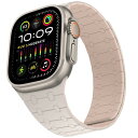 (ZZDZZ) コンパチブル Apple Watch バンド 42mm 44mm 45mm 46mm 49mm 強力なシリコン磁気 防水 に対応 Apple Watch Ultra 2 Ultra シリーズ10 9 8 7 6 5 4 3 2 1 SE(スターライト/ピンク)
