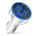 AIYYXX 車載充電器 シガーソケット usb-c & USBカーチャージャー シガーソケット usb PD 20W+QC3.0ポート シガーソケット急速充電 電圧計 LED表示 カー用品 12V-24V車対応 iPhone 14pro/13pro/12/11/X/8 Galaxy S