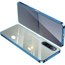 Sony Xperia 10 V ケース クリア SO-52D SOG11 透明 ガバー エクスペリア10V スマホケース 耐衝撃 メッキ加工 TPU ストラップホール付き スリム 薄型 擦り傷防止 黄変防止(ブルー)