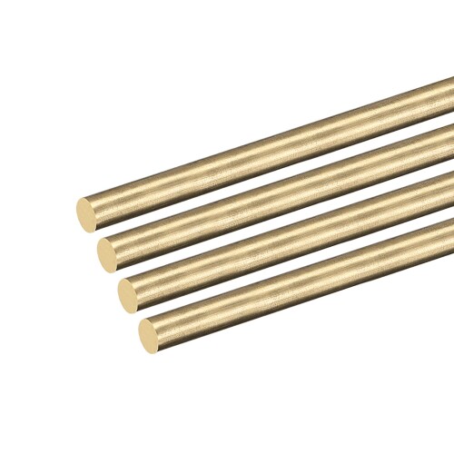 DMiotech 6個 5 mm x 200 mm 真鍮ソリッド丸棒 真鍮棒 旋盤棒材 DIYクラフト用