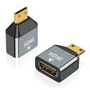 Poyiccot HDMI ミニHDMI変換アダプタ 4K、Mini HDMI to HDMI 変換アダプタ (ミニHDMIタイプCオス - タイプAメス) H...