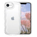 GUAGUA いphone 16e ケース クリア ウェーブ iPhoneSE4 ソフト TPU 透明 ケース うねうね 人気 バンパー 耐衝撃 超軽量 薄型 ワイヤレス充電対応 ストラップホール付き アクスタが入る スマホケー