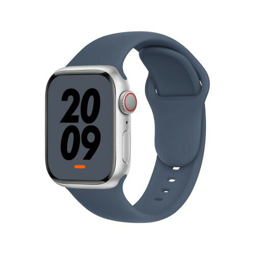 DONEGANI C1A コンパチブル Apple Watch バンド アップルウォッチ Se Ultra 2 40mm 44mm 46mm 42mm 45mm 41mm 38mm 49mm シリーズ 10 9 8 7 6 5 4 3 スポーツ, シリコン, メンズ, レディース - アビスブルー