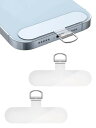 (aerix) スマホストラップ ストラップホルダー スマホ ショルダー ストラップ 携帯ストラップ スマホショルダー 全機種対応 (クリア) 2個セット(3)